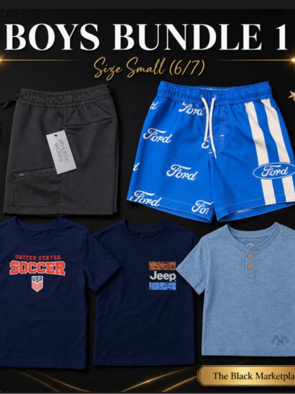 Boys Small Bundle (6/7) - Navy & Light Blue